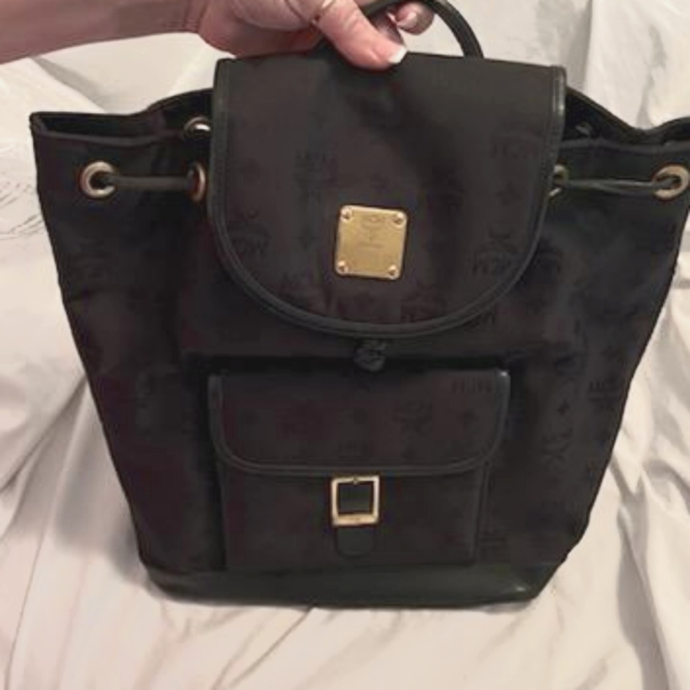 AUTHENTIC MCM BLACK BACKPACK